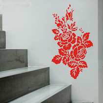 Water moon mirror flower bedroom sofa warm flower wall sticker Living room decorative painting TV background wallpaper sticker decal