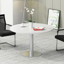 Creative Le Furniture Negotiation Table Reception Small Dining Table And Chairs Combined Round Modern Minima Round Guests Table Black White 009