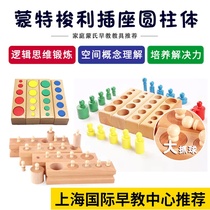 Montessori early education teaching aids socket cylinder 1-3 years old infant garden puzzle Enlightenment sensory building block cognition