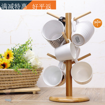 ? Creative household cup holder put Cup bamboo rack Tea Cup drain rack coffee glass cup storage