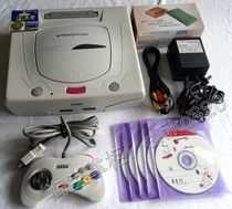 Sega SS original Saturn console handle power console video cable Test game = hands to play