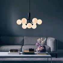 Nordic simple style living room chandelier creative homestay bedroom bedroom bedroom lamp modern magic bean molecule glass restaurant chandelier