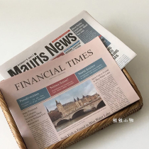 Feedback-ins Korean style English newspaper retro magazine shooting props bouquet wrapping paper photography background