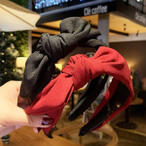 Bow hair accessories Hair band trendy hair band female Korean sweet headband headdress adult net red face washing hair card pressure hair