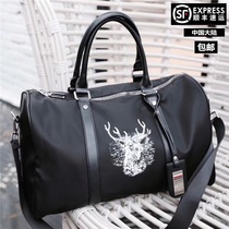 Rabbit fans Wolf House 2019 New Tide Hand bag women Oxford cloth color color travel travel luggage bag Sports Fitness Bag