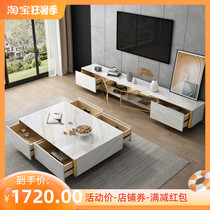 New-style light extravagant full rock face tea table TV cabinet TV cabinet modern minimalist Fancy Designer Money Home Living Room