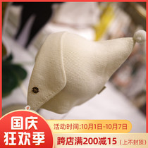 Direct mail ETTOI Korea Pegus childrens clothing 2021 Autumn white ear protection cotton thread hat 577001