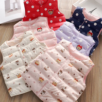 100 hitchhiking girls duvet waistcoat small bear winter light and thin baby warm ocean medium child vest