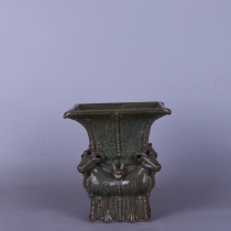 Southern Song Yaozhou kiln green glaze four sheep statue antique porcelain Dong play ornaments do old goods unearthed folk collection study