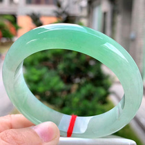 Natural Burmese ice green jade bracelet round bar old pit Burmese imperial concubine a goods jade bracelet vibrato hot product