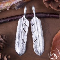 (Domestic spot) KEN KIKUCHI Ju Jiansu silver feather pendant chrysanthemum construction medium M