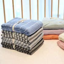 Geranium cotton full cotton 1 8m bed Bamboo Hat Single Sheet Striped Pure Cotton Thickened Bed Cover 1 5m Bed Mat Dreams bed cover