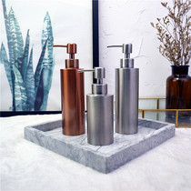 Nordic ins stainless steel emulsion bottle press large capacity Hotel beauty shampoo shower gel hand sanitizer bottle