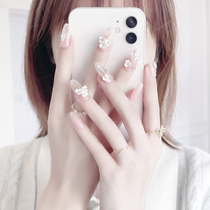 Mechia Patch Demolition Wear Chia Wedding Bride Mid-Length Fake Nail Advanced Sensation Finished Pregnant Woman Nail Nail Sheet