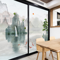 Anti-Peep Shading Cling Film Windows Floral Paper Anti-Walk Light Windows Frosted Glass Stickers Light Transmission Opaque Office Landscapes