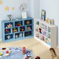 Childrens small bookshelf on floor leaning against wall Painted Bento Shelf Integrated Cabinet Unit Lattice Shelve Locker Combinations