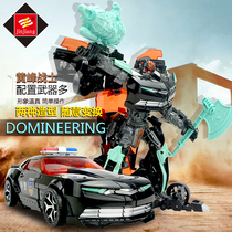 Jinjiang deformation toys 5 King Kong Hornet police car 4 special forces oversized car robot children boy