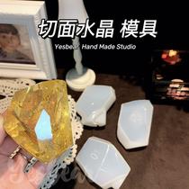 Yesbear Big Bear hand made cut surface crystal gem mold bright face Crystal fetal hair drop glue silicone mold