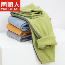 Childrens pajama pants coral fleece girls pants autumn and winter boys flannel warm home pants thickened big childrens warm pants