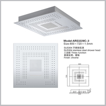 Versatile large top spray 800 * 720 suction top shower head 304 stainless steel mirror waterfall shower shower head spray head