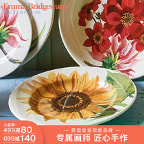 Emma Bridgewater sunflower 8 5-inch dinner plate glazed under-coloured handmade ceramic cutlery dinner plate
