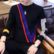 Sweater male Korean version trendy set for autumn clothing 2022 models of thin mens weasel-shirt handsome and masculinity mens clothing