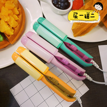 Straighting Rod curling rod dual use cute portable small air bangs student curling iron egg roll head water ripple
