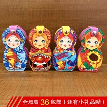 Foreign product multi-russian milky white European and American knife 6-piece nail scissors set Matryoshka style toe scissors