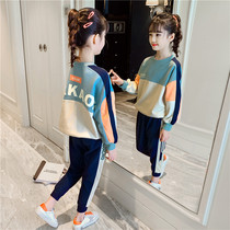 British next sara girl set 2021 spring new Korean version of the big boy foreign sportswear two-piece
