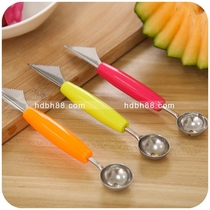 Creative multifunctional plastic handle fruit platter carving knife ball cutter watermelon ball digger kitchen gadget