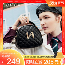 Red Valley Bag Pack Girl 2021 New Bull Leather Single Shoulder Handbag with Diagonal Satchel Bag Fashion Temperament 100 lap 2592