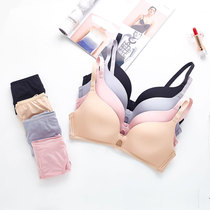 No trace without steel ring thin breathable bra hollow triangle soft cup comfortable girl underwear set