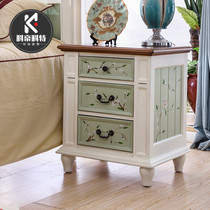 Bedside table simple small cabinet bedroom bedside storage side cabinet room bedside storage cabinet American solid wood bedside table