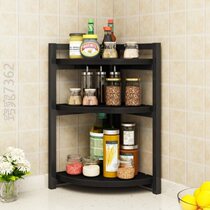 Seasoning rack Small household kitchen corner shelf Floor-to-ceiling triangular multi-layer household shelf convenient countertop non-slip