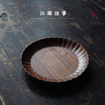 Jiangnan Past pot Chenghu Peach Wood Solid Wood Kung Fu Dry Foam Pan Tea Set Tea Duct Accessories Pot todry Bubble Table Tea Bearing
