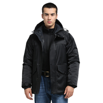 Eagle Claw Action new mens winter cotton clothes outdoor heavy-duty cold-proof cotton clothes warm and water-repellent thickened medium and long coat