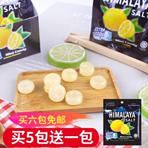Malaysia imported snacks sports sea salt salty cool fruit candy bagged Bifu brand Mint Lemon flavor candy
