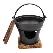 Shouxi Pot Pot Pot Japanese dry pot cast iron non-stick hanging pot pig iron frying pan household saucepan handle Z alcohol insulation