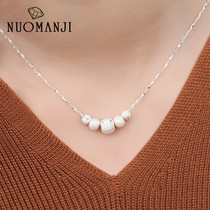 Pearl pendant silver necklace female 990 sterling silver clavicle chain simple student Korean lover gift to girlfriend