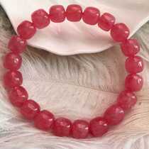 Natural Argentinian ice seed red veins 8mm Old type beads bracelet ice through red Rundle Beads Female womanflower Handmaid string