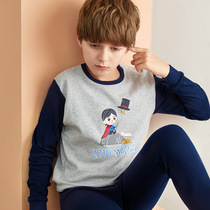 2020 Autumn and Winter new boys thermal underwear set childrens cotton pajamas