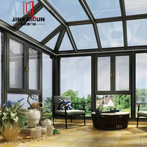 Suzhou villa sun room special profile broken bridge aluminum doors and windows seal balcony seal terrace steel structure glass room customization