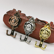 Curtain wall hook wall hook curtain hook curtain accessories hook a pair of metal decorative roses European modern