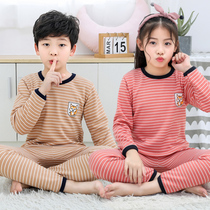  Childrens Clothing Plus Suede Thermal Underwear Suit Girl Winter Thickened Autumn Clothes and Autumn Pants Boys close to the bottom of the undershirt