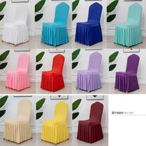 Backrest cover Round stool Cloth cover Plush sun table Dining chair High elastic bar chair cover Hotel-specific banquet restaurant