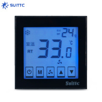 SUITTC Central air conditioning switch panel Fan coil intelligent thermostat Infrared remote control timing switch machine