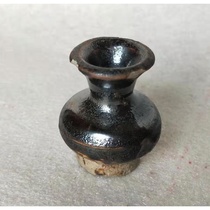 Small ornaments Antique porcelain Genuine antique fidelity package Old Song and Yuan period black glaze open bottle