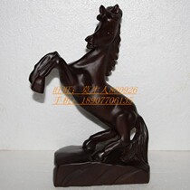 Black horse solid wood 12 zodiac horse ornaments ebony wood carving mahogany crafts to the success of the horse ornaments
