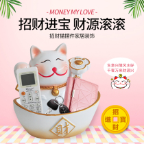 Home Accessories Hospitality cat containing box Xuanguan into the door Key disc Creative debris decoration Desktop Eurostyle pendulum piece