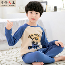 Boys velvet thickened childrens autumn clothes Autumn pants Baby pajamas Childrens thermal underwear set Boys autumn and winter